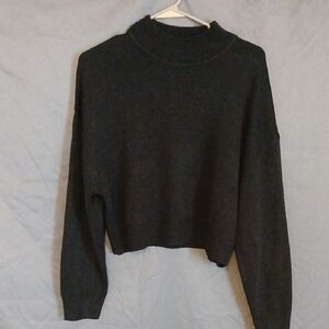 Divided Charcoal Turtleneck Sweater